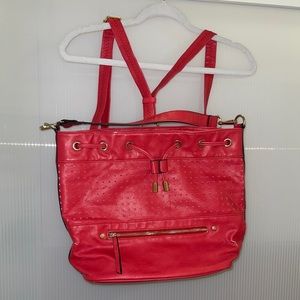 Hot Pink Convertible Tote Bag | Purse | Backpack | with removable straps